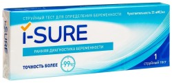 Тест для определения беременности I-Sure струйный кассета 1 шт.